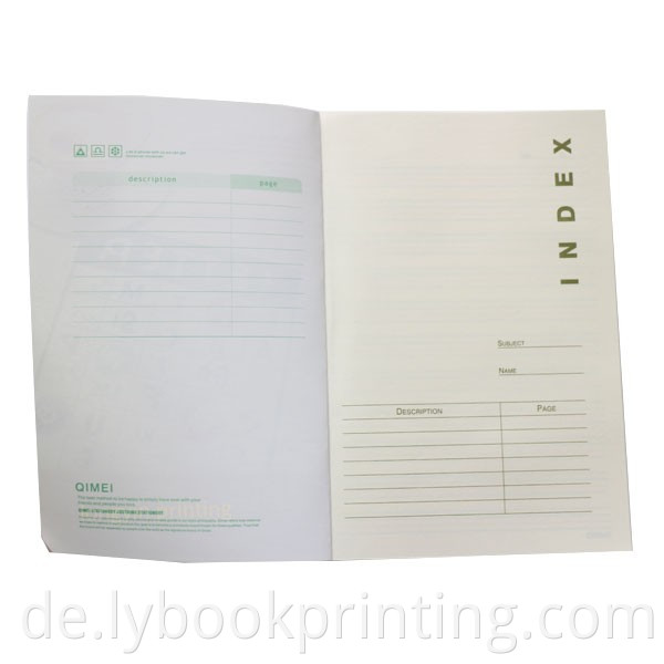 Fabrikhersteller Schul -Übungsbücher Softcover Notepad Druck